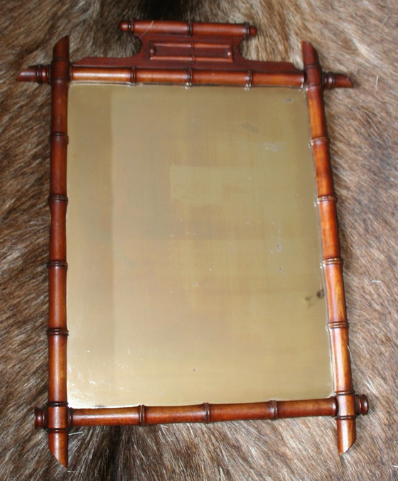 Image 1 of Miroir en faux bambou