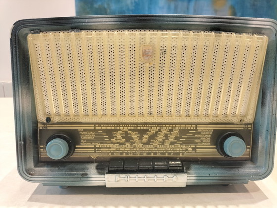 Image 1 of Antique Signed Radio For Decoration