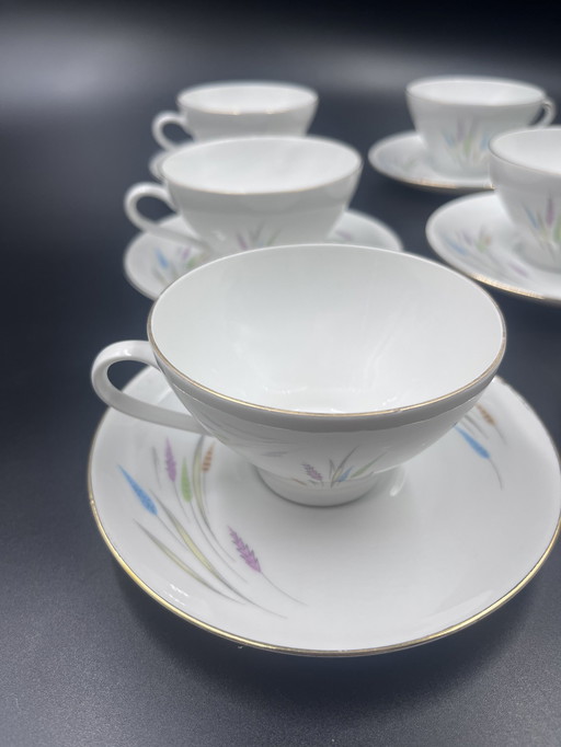 Set of 6 Bareuther Cups and Coasters