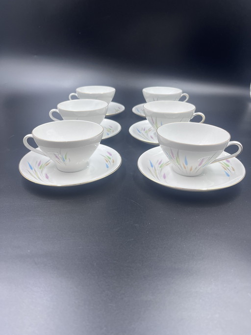 Set of 6 Bareuther Cups and Coasters