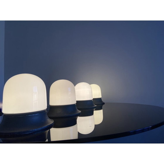 Image 1 of Lampade da parete vintage Artemide in vetro opalino e metallo, 1970