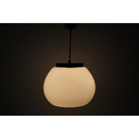 Image 1 of Vintage glass and metal pendant lamp for Napako, Czechoslovakia 1960