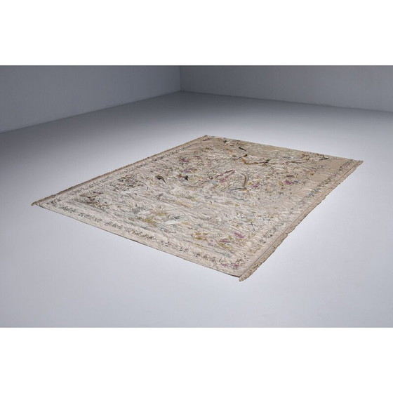 Image 1 of Vintage art deco silk rug by Axel Vervoordt, 1800