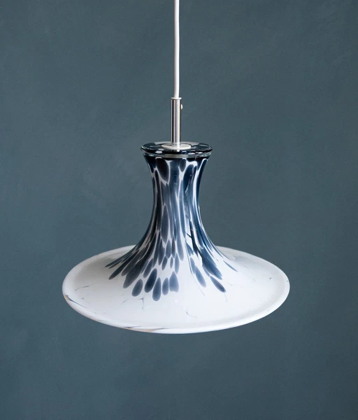 Unique Danish Glass Pendant Lamp By Holmegaard