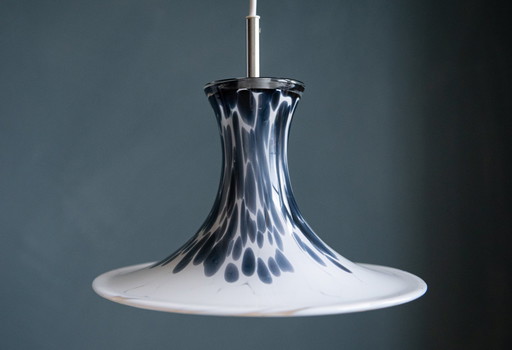 Unique Danish Glass Pendant Lamp By Holmegaard