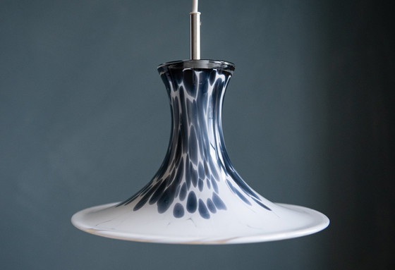 Image 1 of Unique Danish Glass Pendant Lamp By Holmegaard