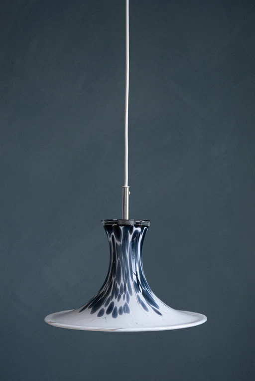 Unique Danish Glass Pendant Lamp By Holmegaard