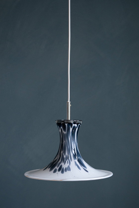 Image 1 of Unique Danish Glass Pendant Lamp By Holmegaard