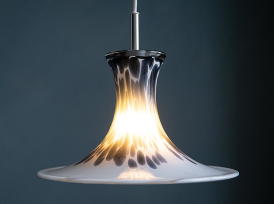 Image 1 of Unique Danish Glass Pendant Lamp By Holmegaard