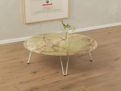  1960S Onyx Coffee Table, Ø 100 Cm 