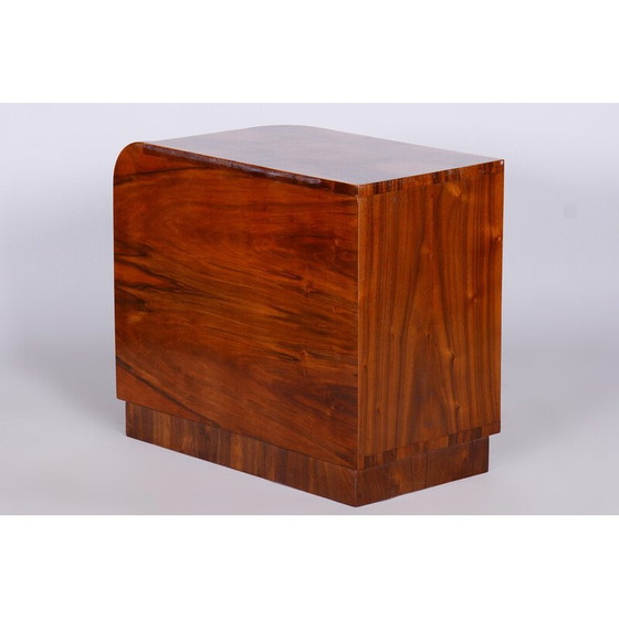 Image 1 of Vintage Art Deco walnut cabinet, Czechia 1930s