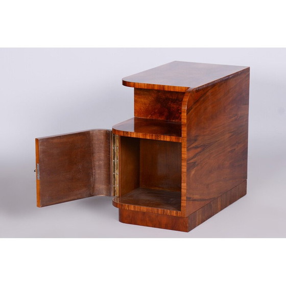 Image 1 of Vintage Art Deco walnut cabinet, Czechia 1930s