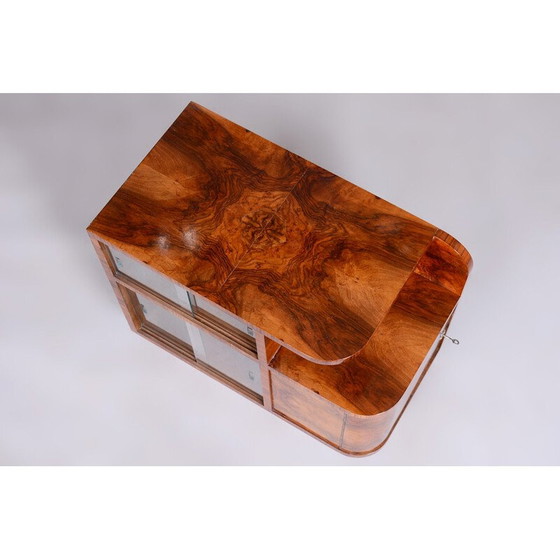 Image 1 of Vintage Art Deco walnut cabinet, Czechia 1930s