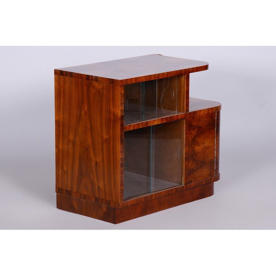 Image 1 of Vintage Art Deco walnut cabinet, Czechia 1930s