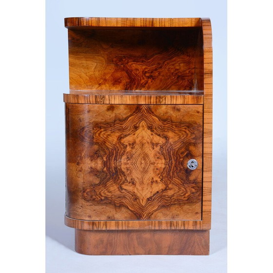Image 1 of Vintage Art Deco walnut cabinet, Czechia 1930s