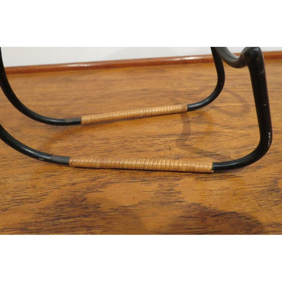 Image 1 of Vintage metal and rattan bottle holder by Laurids Lonborg, 1960