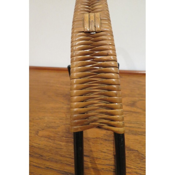 Image 1 of Vintage metal and rattan bottle holder by Laurids Lonborg, 1960