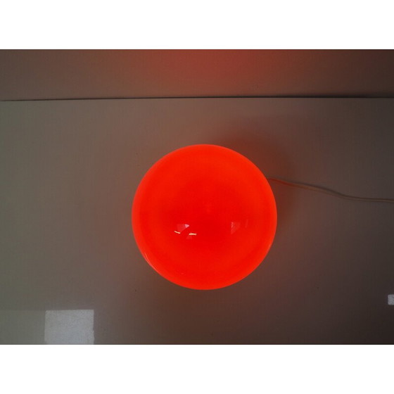 Image 1 of Vintage glass table lamp by Valasske Mezirici, Czechoslovakia 1960