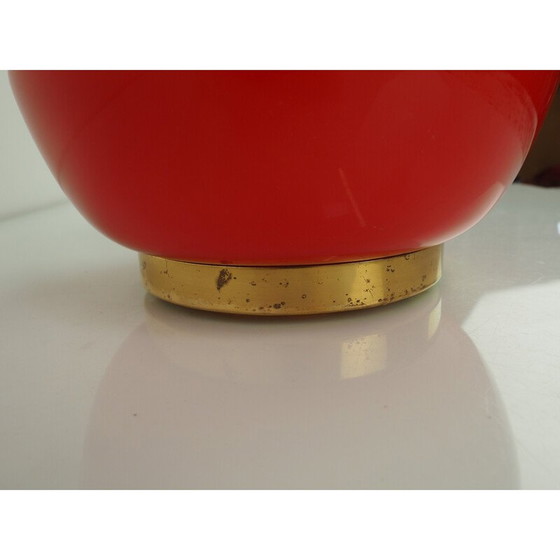 Image 1 of Vintage glass table lamp by Valasske Mezirici, Czechoslovakia 1960