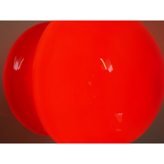 Image 1 of Vintage glass table lamp by Valasske Mezirici, Czechoslovakia 1960
