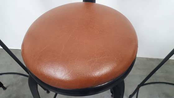 Image 1 of 6X Chaise Nicolle Sgabello da bar in metallo dal design industriale francese