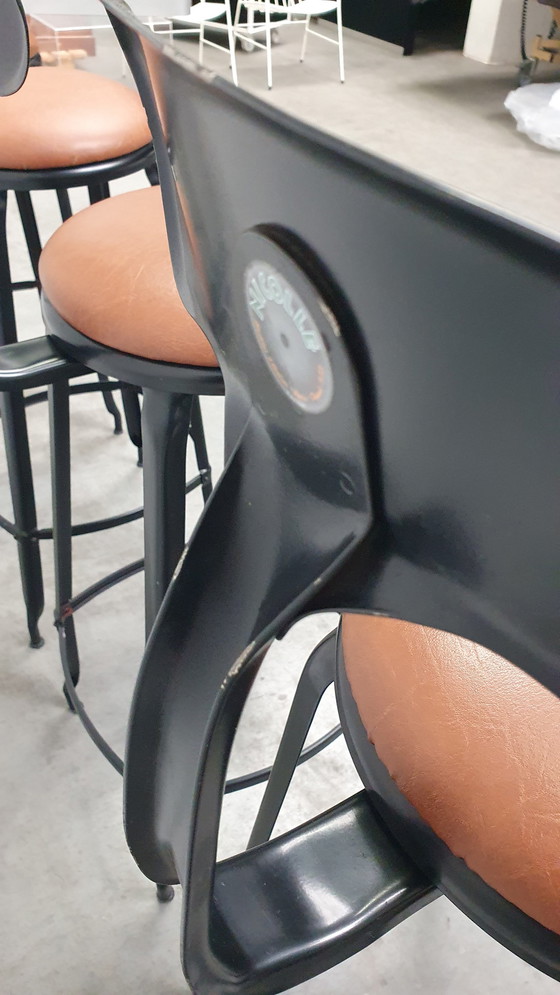 Image 1 of 6X Chaise Nicolle Sgabello da bar in metallo dal design industriale francese