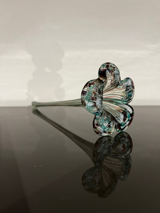 Image 1 of Glass art, Turquoise Flower