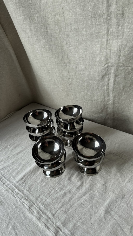 10X Large Silver Stainless Steel Coupes