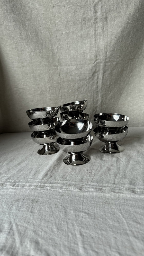 Image 1 of 10X Large Silver Stainless Steel Coupes