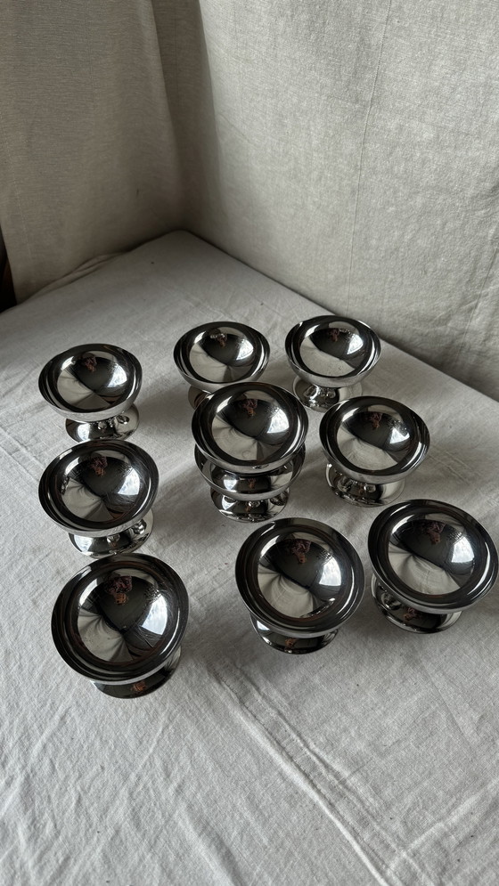 Image 1 of 10X Large Silver Stainless Steel Coupes