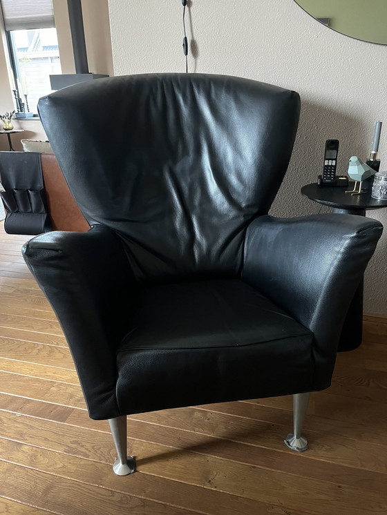 Image 1 of Castor Designer Chair Montis, Black Leather