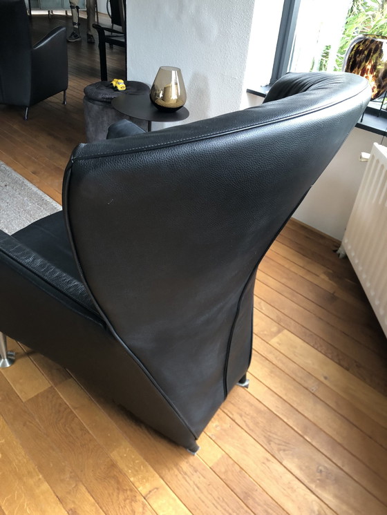 Image 1 of Castor Designer Chair Montis, Black Leather