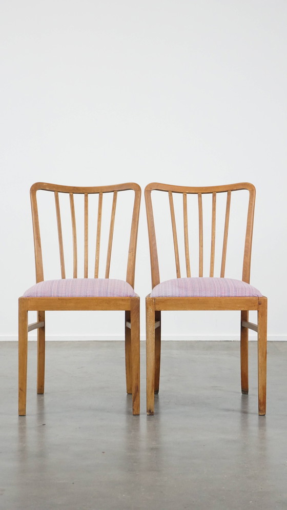 Image 1 of 8 sedie da pranzo dal design vintage