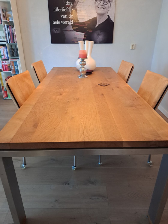 Image 1 of Solid Oak Dining Table