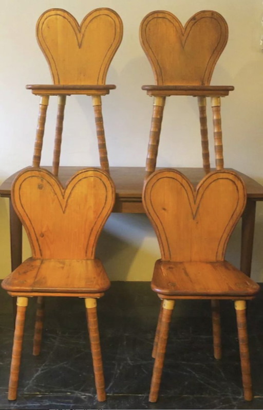 Set Of 4 Brutalist Chairs, 1950