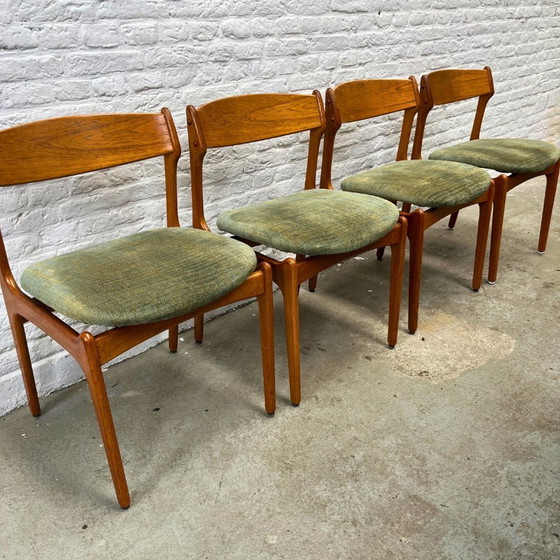 Image 1 of O.D. Møbler - 4X Dining Chair - Model 49 By Erik Buch