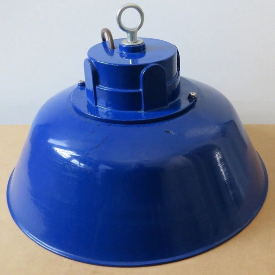 Image 1 of Industrial Pendant Lamp Art Deco Enamelled Antique Factory Light Vintage Bauhaus Retro Lighting Loft