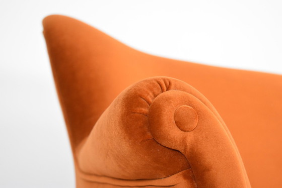 Image 1 of Three-seat Velvet Sofa, Germany 1960s, Rusty, Restored