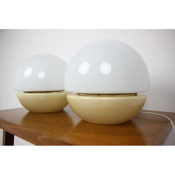 Image 1 of Pair of vintage all-glass table lamps, Czechoslovakia 1970