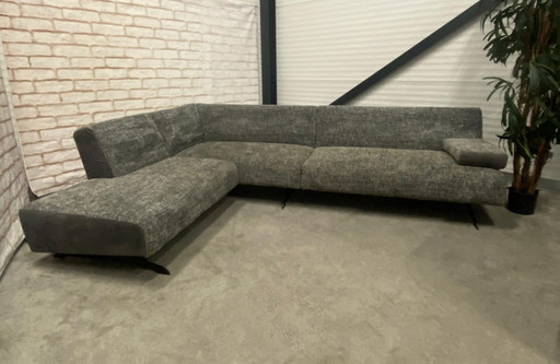 Beautiful Montel Grey Fabric Corner Sofa