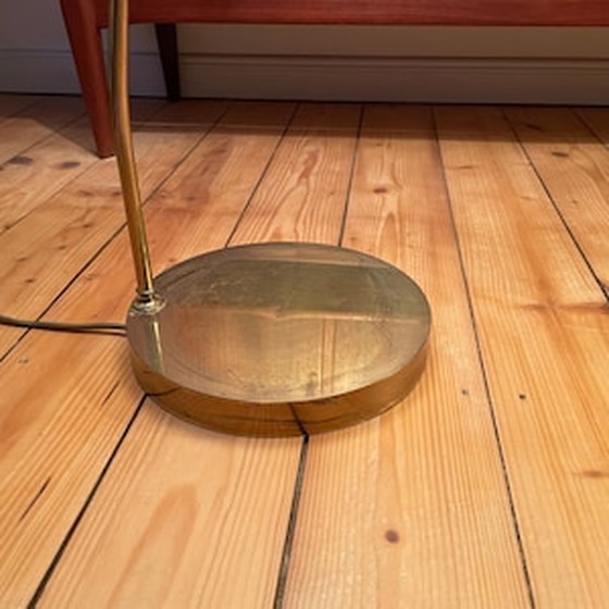 Image 1 of 2x XL 50s Mid Century Brass Floor Lamps