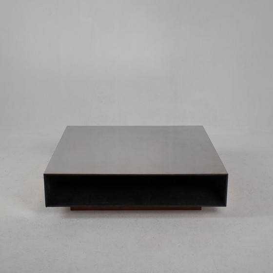 Image 1 of Aluminium Square Coffee Table By Baxter, Italy 70S