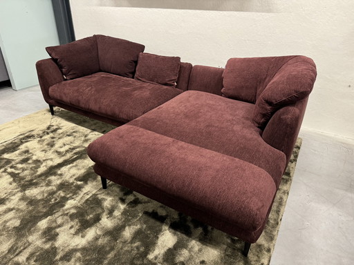 Label Vandenberg Ginny Corner Sofa Bordeaux Fabric