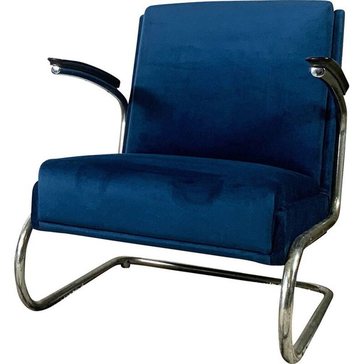 Vintage armchair model S411 bakelite armrests, Netherlands 1940