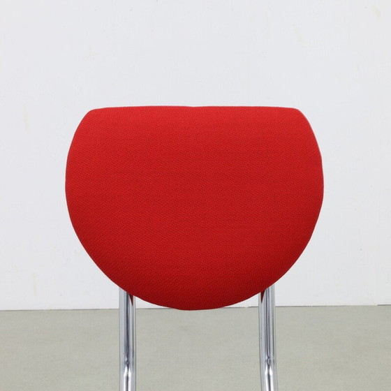 Image 1 of Set of 4 vintage folding chairs in chrome steel and wool, 1980