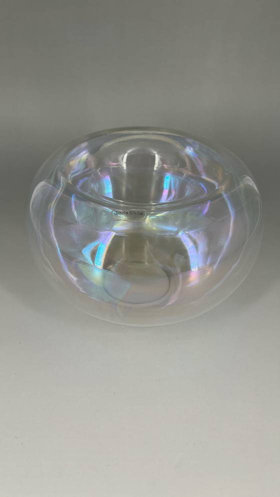 Image 1 of Kosta Boda Design, Suède, Modèle Bubbles, Vintage, Bougeoir Bougeoir, Vase, irisé