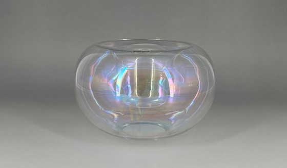 Image 1 of Kosta Boda Design, Sweden, Model Bubbles, Vintage, candle holder, tealight holder, vase, iridescent