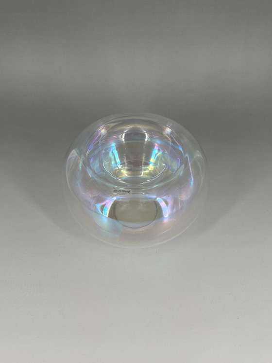 Image 1 of Kosta Boda Design, Sweden, Model Bubbles, Vintage, candle holder, tealight holder, vase, iridescent