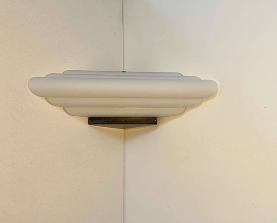 Image 1 of Lampada da parete angolare in vetro opalino di Murano di Vetri - Italia 1970