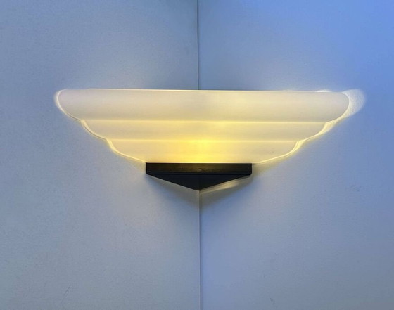 Image 1 of Lampada da parete angolare in vetro opalino di Murano di Vetri - Italia 1970